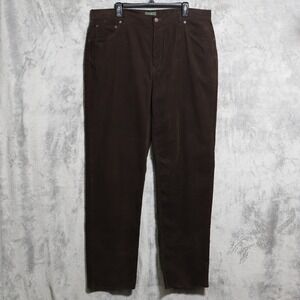 C.C. Filson Pants Mens 38x33 Brown Chino Corduroy Relaxed 5-Pocket Straight Wide
